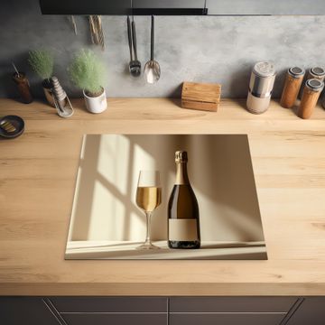 Inductie beschermer - Champagne - Beige - Schaduw - Bubbels