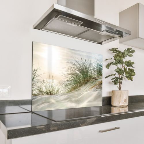 Spatscherm Aluminium - Strandgras bij Zonsondergang