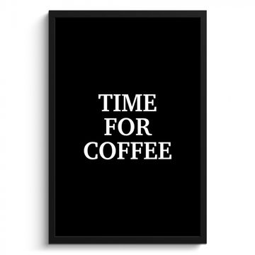 Poster met lijst - Quotes - Letters - Koffie - Zwart