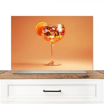 Spatscherm Aluminium - Drank - Oranje - Glitter - Disco