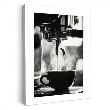 Canvas schilderij - Coffee - Espresso - Koffiemachine - Kop