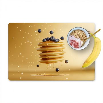 Placemat vinyl - Pannenkoeken - Eten - Honing - Geel