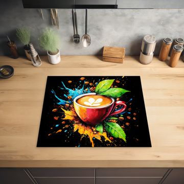 Inductie beschermer - Koffie - Graffiti - Drinken - Abstract