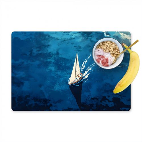 Placemat vinyl - Zeilboot - Water - Abstract - Schaduw