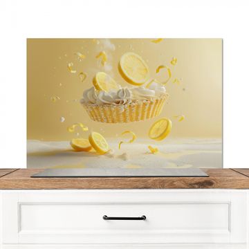 Spatscherm Aluminium - Citroen - Taart - Eten - Geel