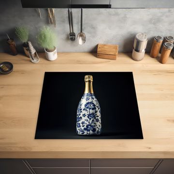 Inductie beschermer - Champagne - Bloemen - Goud - Chique