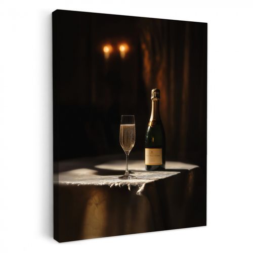 Canvas schilderij - Prosecco - Bubbels - Sfeervol - Drank