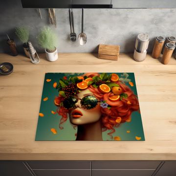 Inductie beschermer - Vrouw - Sinaasappel - Bessen - Oranje