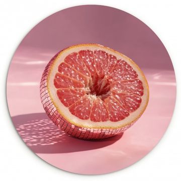 Muurcirkel - Grapefruit - Roze - Disco - Shiny