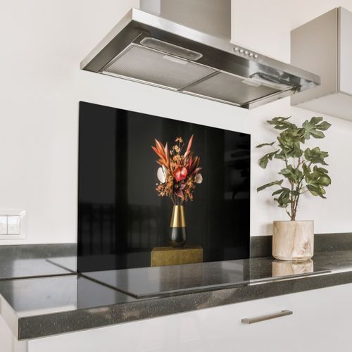 Spatscherm Aluminium - Exotisch - Boeket - Vaas - Goud