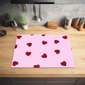 Inductie beschermer - Roze - Hart - Lolly - Snoep