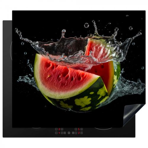 Inductie beschermer - Watermeloen - Zwart - Water - Fruit - Meloen