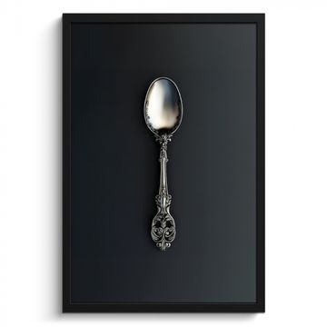 Poster met lijst - Lepel - Zilver - Metaal