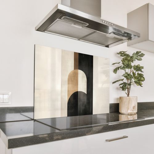 Spatscherm Aluminium - Geometrische - Vormen - Wit