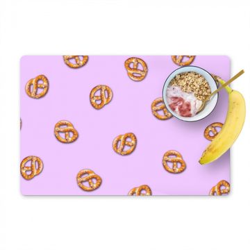 Placemat vinyl - Pretzels - Eten - Paars