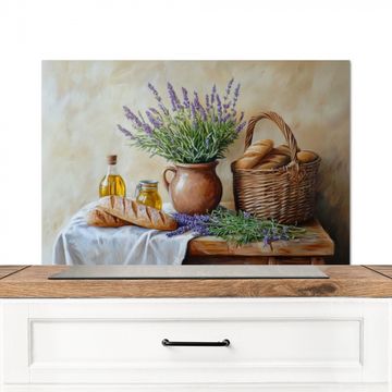 Spatscherm Aluminium - Lavendel - Brood - Stilleven