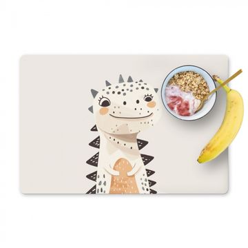 Placemat vinyl - Dinosaurus - Pastel kleuren