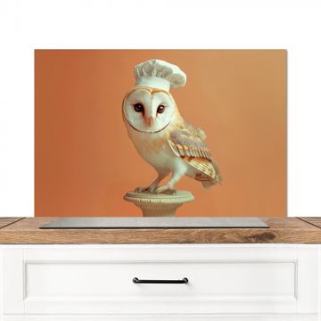 Spatscherm Aluminium - Kerkuil - Koksmuts - Oranje - Vogel
