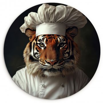 Muurcirkel - Tijger - Kokskleding - Bruin