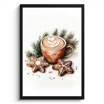 Poster met lijst - Koffie - Koek - Winter - Art - Kerst