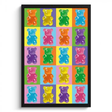 Poster met lijst - Art- Snoep - Gummy - Kleurrijk
