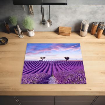 Inductie beschermer - Lavendellijnenspel bij Schemerlicht
