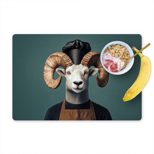 Placemat vinyl - Geit - Hoorns - Kokskleding