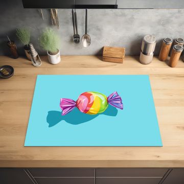 Inductie beschermer - Blauw - Snoep - Regenboog