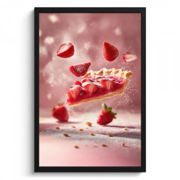 Aardbei - Taart- Eten - Roze