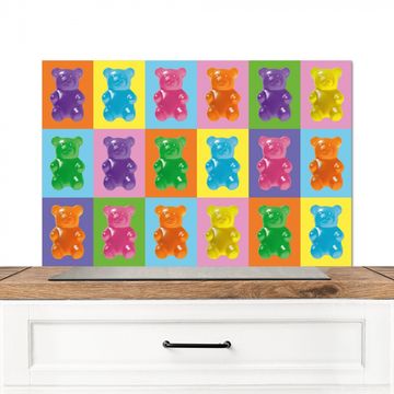 Spatscherm Aluminium - Art- Snoep - Gummy - Kleurrijk