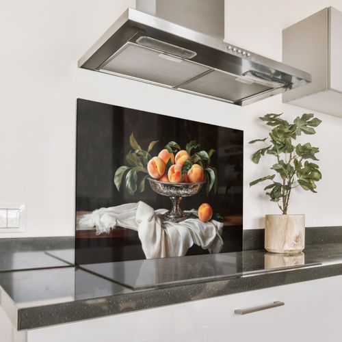 Spatscherm Aluminium - Stilleven - Perziken - Vintage