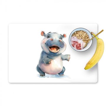 Placemat vinyl - Nijlpaard - Baby dier - Dieren