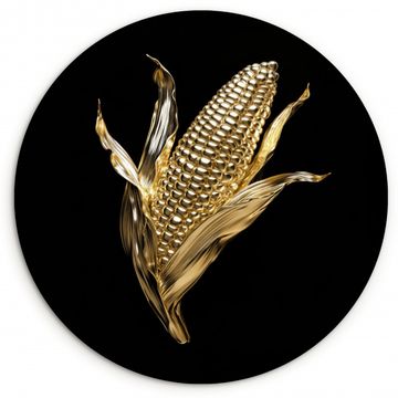 Muurcirkel - Mais - Eten - Goud - Zwart