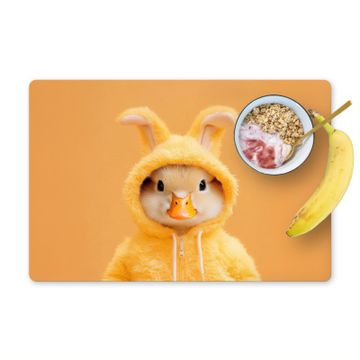 Placemat vinyl - Paashaas - Kostuum - Eend
