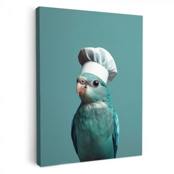 Canvas schilderij - Parkiet - Vogel - Koksmuts - Cute