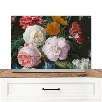 Spatscherm Aluminium - Stilleven met Bloemen