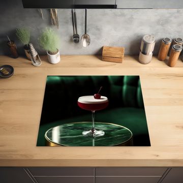 Inductie beschermer - Kers - Cocktail - Rood - Marmer