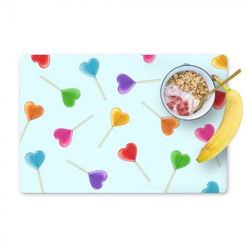 Placemat vinyl - Lolly - Regenboog - Snoep