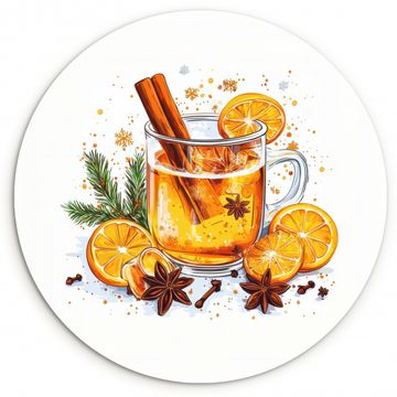 Muurcirkel - Warm - Thee - Oranje - Kaneel