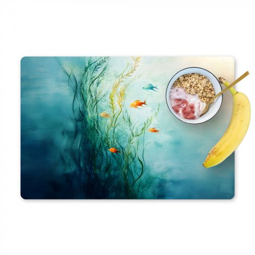 Placemat vinyl - Waterplanten - Vissen - Kleurrijk - Water