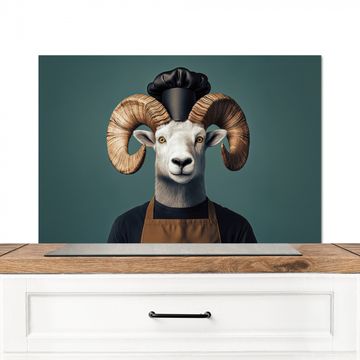 Spatscherm Aluminium - Geit - Hoorns - Kokskleding