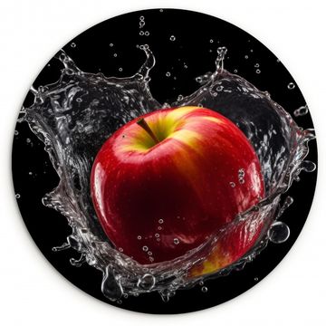 Muurcirkel - Appel - Rood - Water - Zwart - Fruit