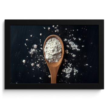 Poster met lijst - Meel - Hout - Lepel