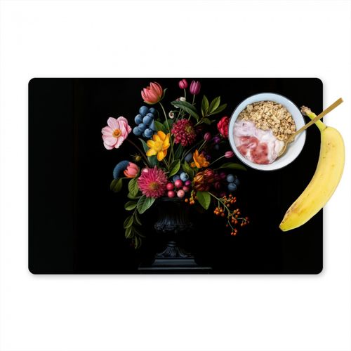 Placemat vinyl - Bloemen - Vrolijk - Vaas