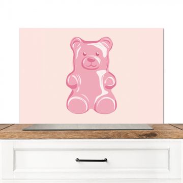 Spatscherm Aluminium - Gummy - Beer - Roze - Snoep