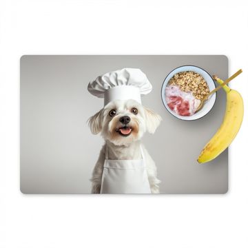 Placemat vinyl - Hond - Wit - Kok