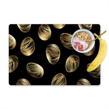 Placemat vinyl - Eieren - Goud - Patroon