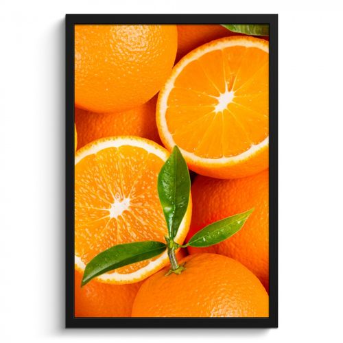 Poster met lijst - Sinaasappel Zonnestralen
