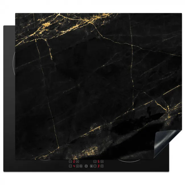 Inductie beschermer - Gouden Bliksem in Ebbenhout