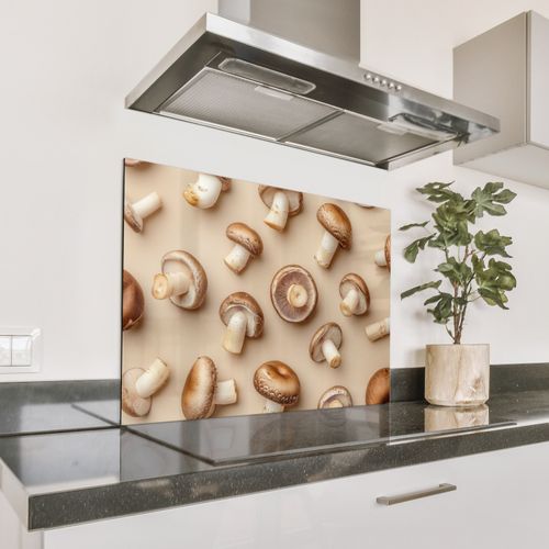 Spatscherm Aluminium - Kastanje Champignons - Beige